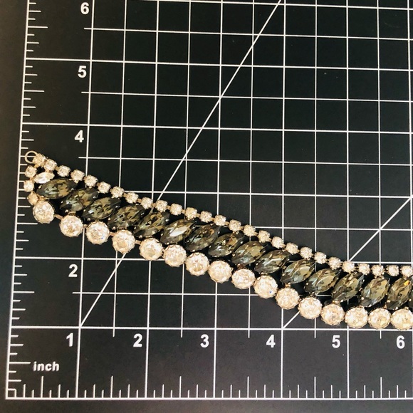 STUNNER! Vintage Crystal Rhinestone Collar Choker Necklace - Picture 5 of 17